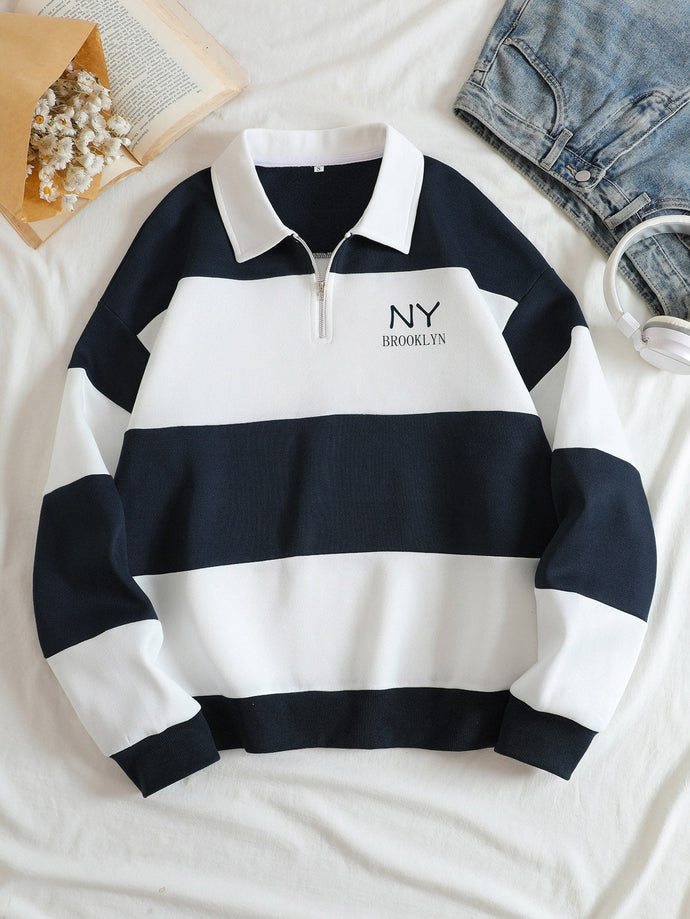 Men Striped Sweatshirt