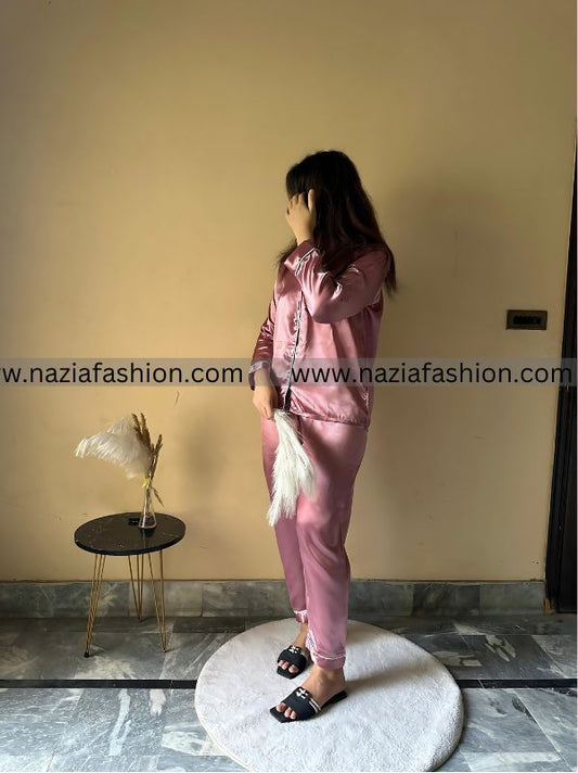 pink Silk Pj Set