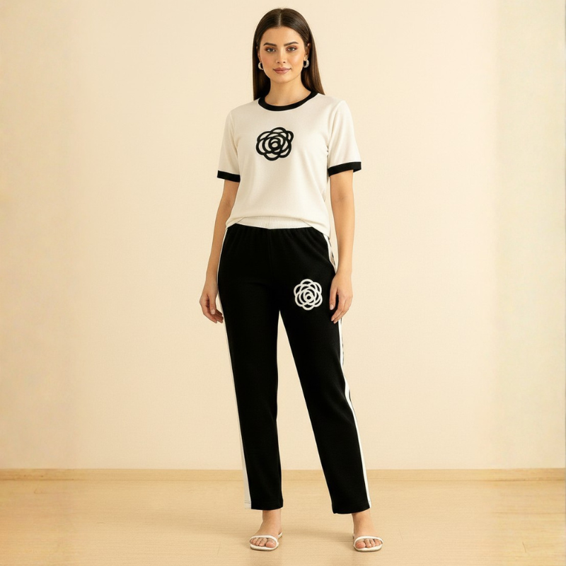 Flower Printed Track Suit