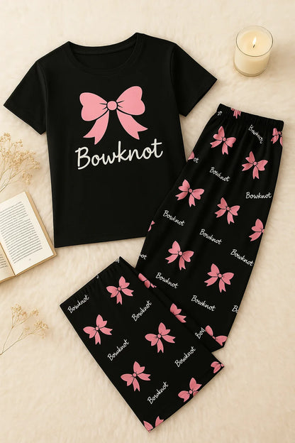 Black Bowknot Nightsuit