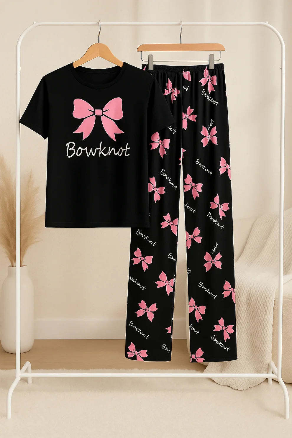 Black Bowknot Nightsuit