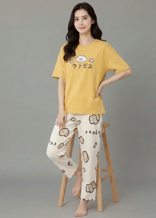 Chines Printed Night Suite