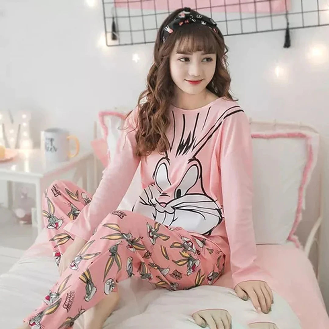Cute Bunny Printed Night Suit