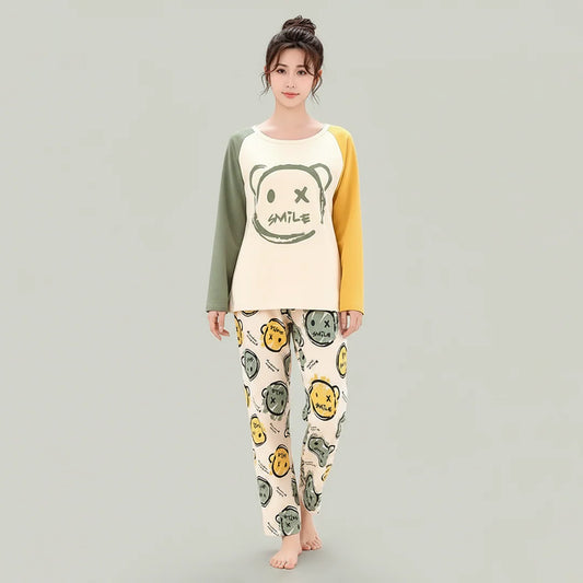 Emoji Smile Printed Night suit