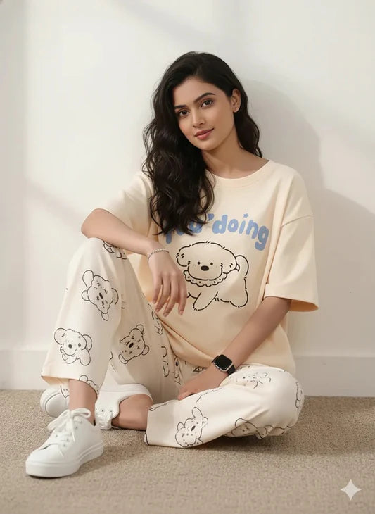 You Doing Printed Night Suit