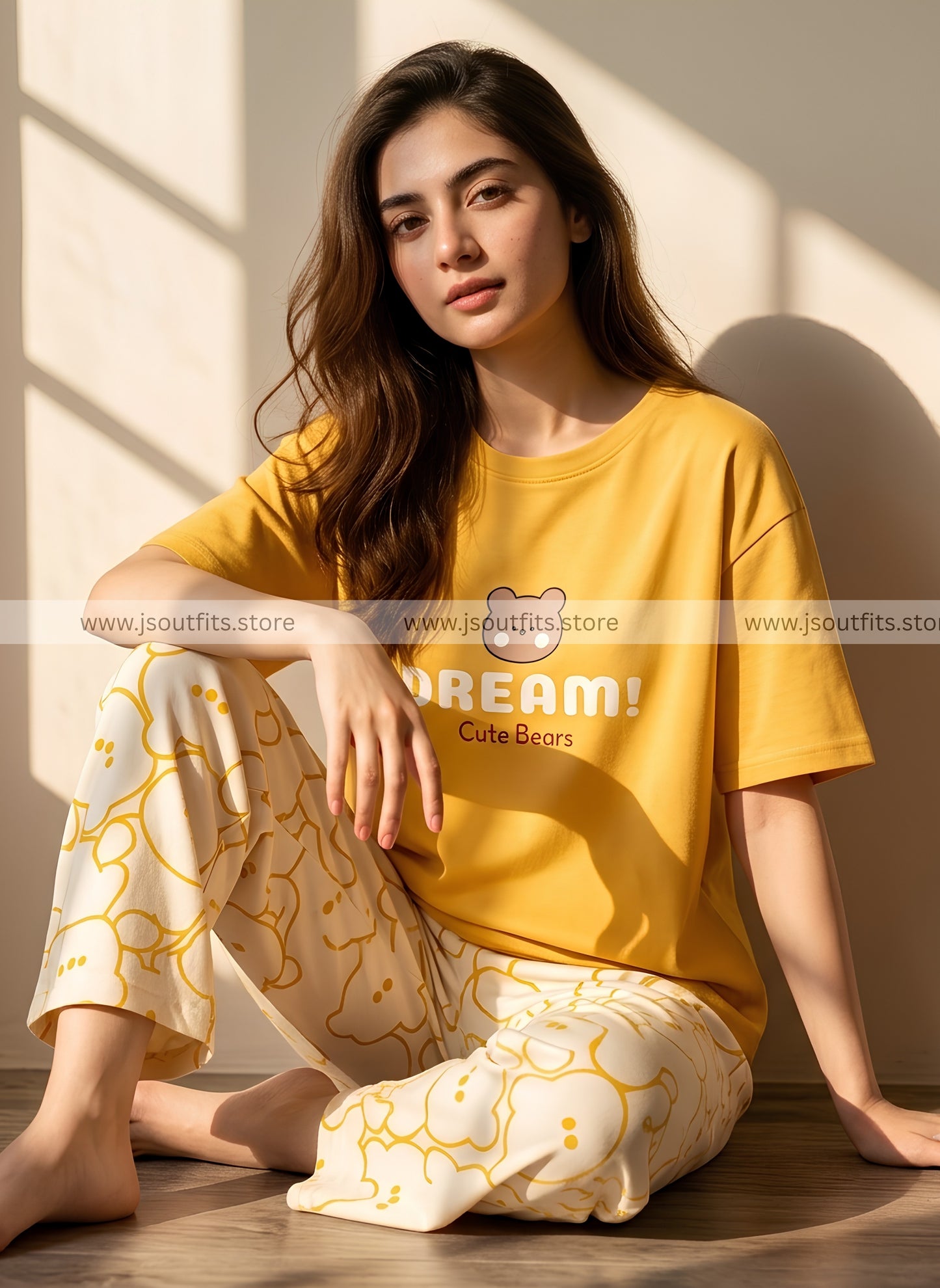 Dream Bear Printed Night Suit